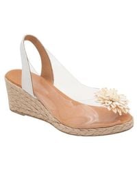 Andre Assous - Slingback Espadrille Peep Toe Wedge Sandal - Lyst