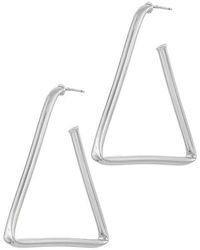 Savvy Cie Jewels - Large Linear Hoop Earrings - Lyst