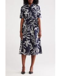 DKNY - Short Sleeve Cotton Shirtdress - Lyst