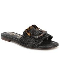 Sam Edelman - Bambi Raffia Buckle Slide Sandal - Lyst