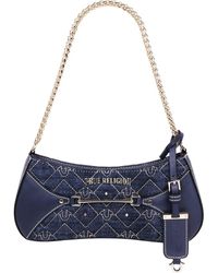 True Religion - Studded Denim Shoulder Bag - Lyst