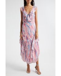 Ramy Brook - Anika Ruffle Chiffon Maxi Dress - Lyst