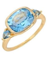 YS GEMS - Cushion & Trillion Cut Topaz Ring - Lyst