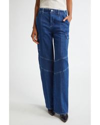 L'Agence - Brooklyn High Waist Wide Leg Cargo Jeans - Lyst
