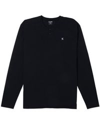 Hurley - H2O Dri Slub Long Sleeve Henley T-Shirt - Lyst