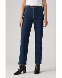 Levi's - Ribcage Riveted High Waist Ankle Straight Leg Jeans - Lyst