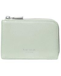 Kate Spade - Mini Glazed Leather Zip Card Case - Lyst
