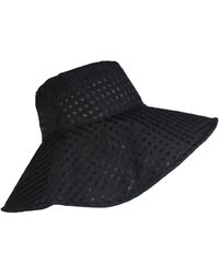 Laundry by Shelli Segal - Sheer Gingham Wide Brim Hat - Lyst