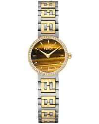 Fendi - Forever Swiss Quartz Diamond Pavé Bracelet Watch, 19Mm - Lyst