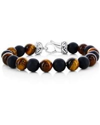 Black Jack Jewelry - Onyx & Tiger's Eye Beaded Bracelet - Lyst