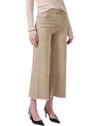 Citizens of Humanity - Lyra Raw Hem Ankle Wide Leg Jeans - Lyst