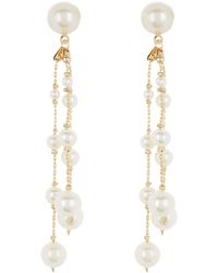 AREA STARS - Pearl Chain Drop Earrings - Lyst