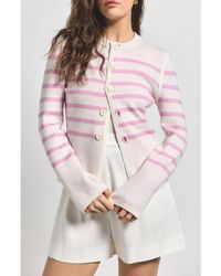 10 Crosby Derek Lam - Mariana Reversible Stripe Wool Blend Cardigan - Lyst