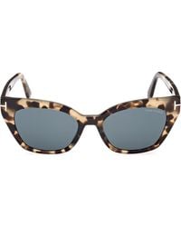 Tom Ford - Juliette 52Mm Cat Eye Sunglasses - Lyst