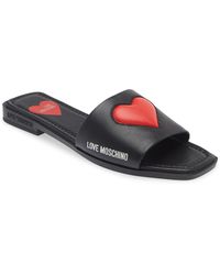Love Moschino - Heart Slide Sandal - Lyst