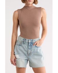 Blu Pepper - Side Cinched Mock Neck Top - Lyst
