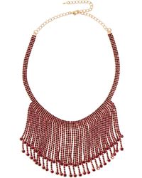 Tasha - Crystal Fringe Collar Necklace - Lyst