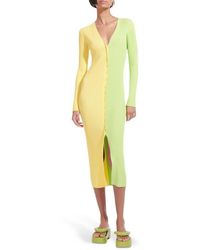STAUD - Shoko Colorblock Sweater Dress - Lyst