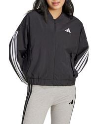 adidas - 3-Stripes Woven Bomber Jacket - Lyst