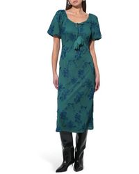 Adelyn Rae Adrian Crochet Lace Midi Dress In Emerald Green At Nordstrom Rack  | Lyst