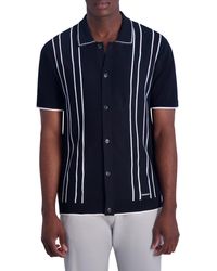 Karl Lagerfeld - Striped Short Sleeve Knit Shirt - Lyst