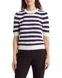 Truth - Stripe Pointelle Sweater - Lyst