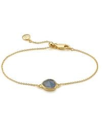 Monica Vinader - 18K Vermeil Siren Labradorite Charm Bracelet - Lyst