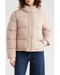 BCBGeneration - Missy Hooded Water Resistant Crop Puffer Jacket - Lyst