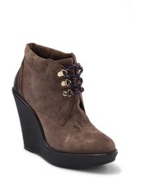 Burberry Bedmont Wedge Bootie - Brown