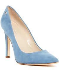 Calvin Klein Brady Suede Pointed Toe Pump - Wide Width Available - Blue