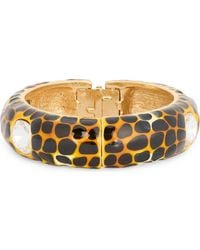 Kenneth Jay Lane - Animal Spot Hinged Bangle Bracelet - Lyst