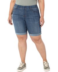 Liverpool Jeans Company - Chloe Roll Cuff Denim Bermuda Shorts - Lyst