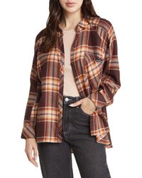 BDG - Brendon Plaid High-low Flannel Button-up Shirt - Lyst