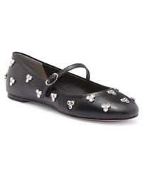 Stuart Weitzman - Tammy Crystal Mary Jane Flat - Lyst