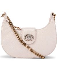 Kurt Geiger - Small Chelsea Snake Embossed Leather Hobo Crossbody Bag - Lyst
