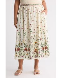 Max Studio - Border Print Maxi Skirt - Lyst