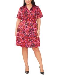 Vince Camuto - Floral Collared Wrap Dress - Lyst
