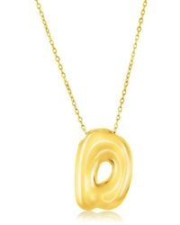 Simona - Bubble Initial Pendant Necklace - Lyst
