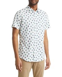 Rodd & Gunn - Cobden Grove Sport Fit Floral Short Sleeve Cotton Button-up Shirt - Lyst