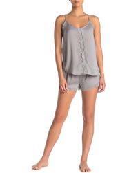 Pj Salvage Sunshine Days Lace Pajama Shorts - Metallic