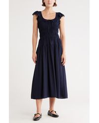 Blu Pepper - Shirred Maxi Dress - Lyst