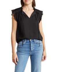 DR2 by Daniel Rainn - Ruffle Tie Neck Top - Lyst