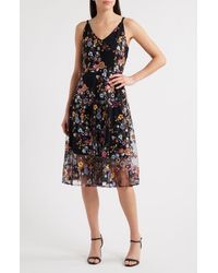 Sam Edelman Embroidered Sequin Strapless Dress | Lyst