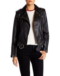 Walter Baker - Allison Leather Moto Jacket - Lyst