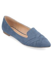 Journee Collection - Mindee Crisscross Toe Flat - Lyst