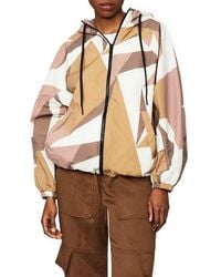 Bernardo - Abstract Safari Print Recycled Nylon Hooded Jacket - Lyst