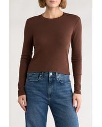 Rag & Bone - Essie Long Sleeve Ribbed Crop T-Shirt - Lyst