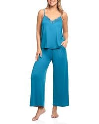 In Bloom - Aimee Knit Cropped Pajama Set - Lyst