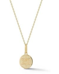 Ember Fine Jewelry - 14K Small Star Of David Medallion Pendant Necklace - Lyst
