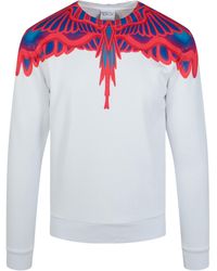 Marcelo Burlon - Curves Wings Long Sleeve Cotton Graphic T-shirt - Lyst